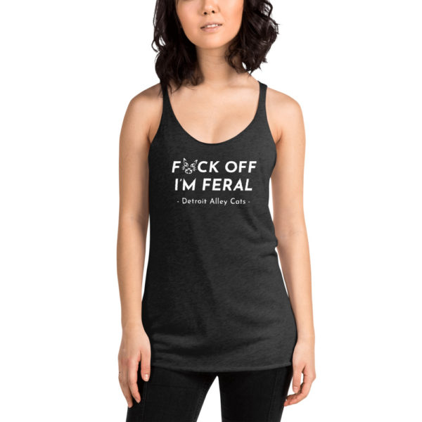 F*ck Off I'm Feral Racerback Tank Top - Image 3